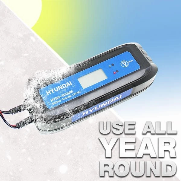 Hyundai 4 Amp SMART Battery Charger 6v/12v | HYSC-4000M 4 Hyundai 4 Amp SMART Battery Charger 6v/12v | HYSC-4000M - Image 2