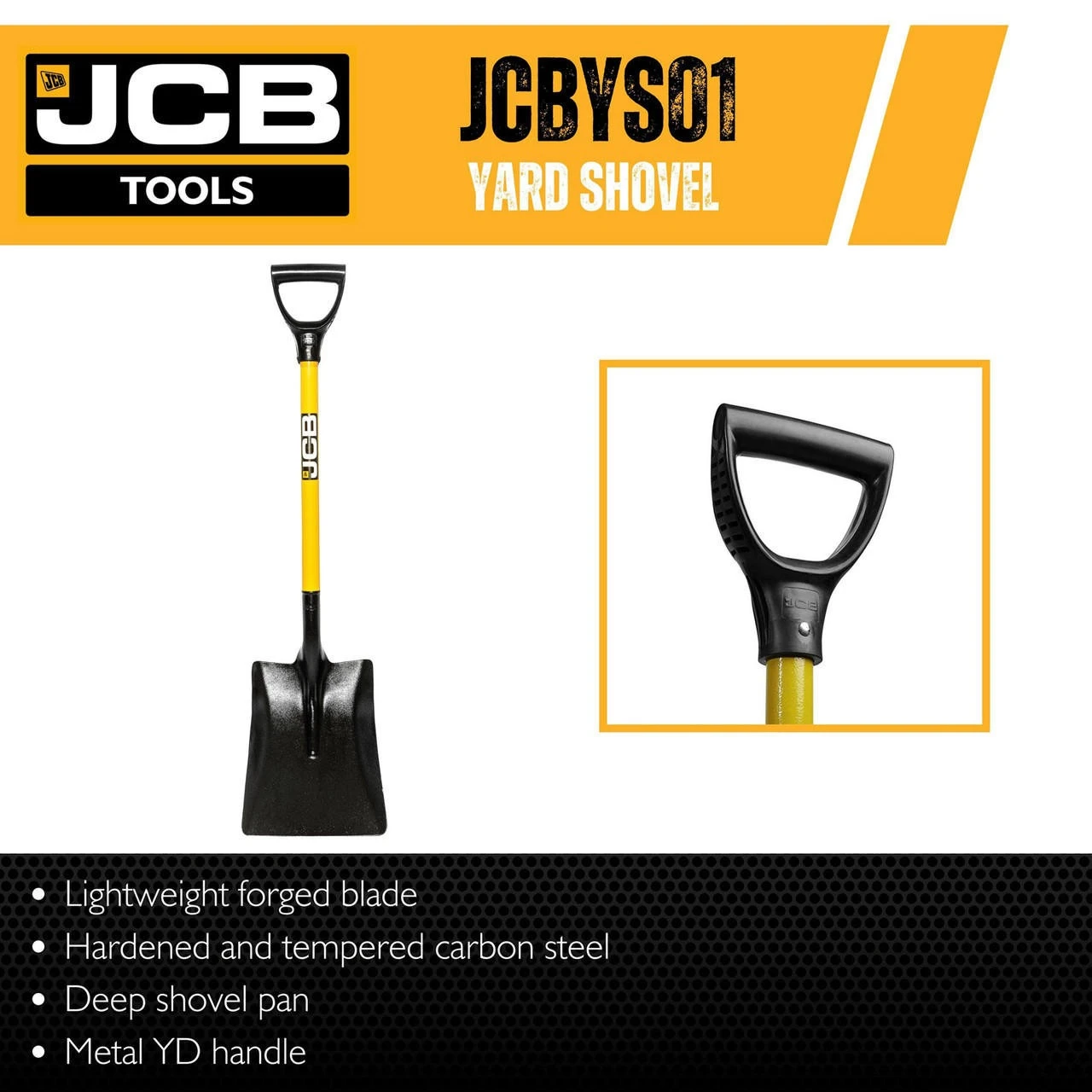 JCB Professional Square Open Socket Yard Shovel | JCBYS01 4 JCB Professional Square Open Socket Yard Shovel | JCBYS01 - Image 2
